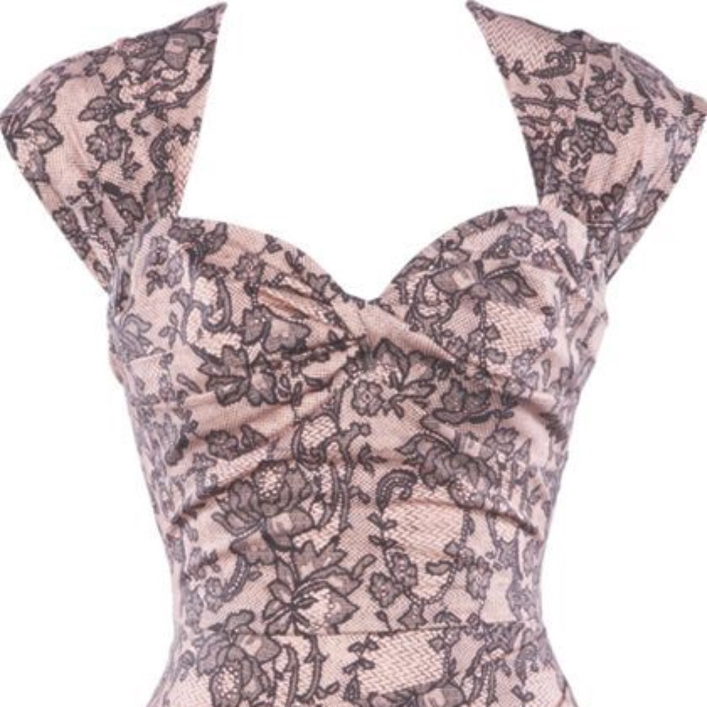 NWT - Gorgeous Alicia Estrada Stop Staring "The Love Dress" in Pink Lace - S